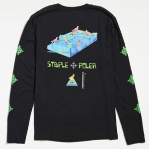 Uo staple x poler black long sleeeve